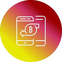 Bitcoin-Symbol für mobilen Vektor