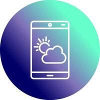 Wetter-App-Vektorsymbol vektor