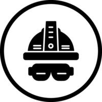 Brille und Helm Vektor Symbol