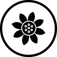 Symbol für Sonnenblumenvektor vektor