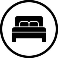 doppelt Bett ii Vektor Symbol