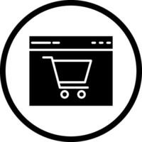 E-Commerce-Website-Vektorsymbol vektor