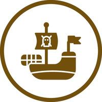 Piratenschiff-Vektorsymbol vektor