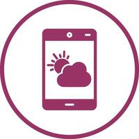 Wetter-App-Vektorsymbol vektor