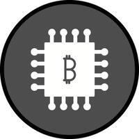 Bitcoin-Chip-Vektorsymbol vektor