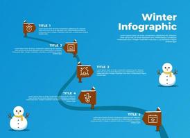 Winter-Infografik-Vorlagendesign vektor