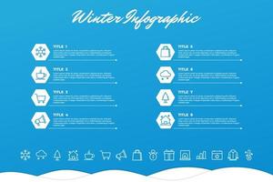 Winter-Infografik-Vorlagendesign vektor