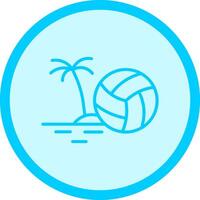 Beachvolleyball-Vektorsymbol vektor