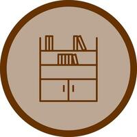 Bücherregal-Vektorsymbol vektor