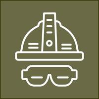 Brille und Helm Vektor Symbol