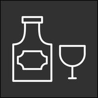 Flasche Rum-Vektor-Symbol vektor