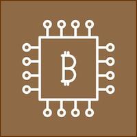 Bitcoin-Chip-Vektorsymbol vektor