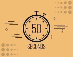 50 sekunder klocka timer. tid markör klocka, vektor räkning sekunder