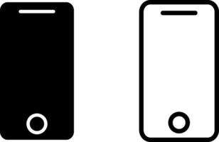 smartphone ikon, tecken, eller symbol i glyf och linje stil isolerat på transparent bakgrund. vektor illustration