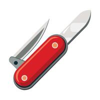 Tasche Messer eben Vektor Illustration auf Weiß Hintergrund