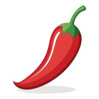 chili peppar platt vektor illustration på vit bakgrund