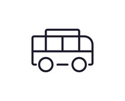 Single Linie Symbol von Bus hoch Qualität Vektor Illustration zum Design, Netz Websites, Internet Geschäfte, online Bücher usw. editierbar Schlaganfall im modisch eben Stil isoliert auf Weiß Hintergrund