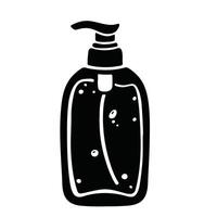 flaska flytande tvål flaska, personlig hygien illustration, vektor