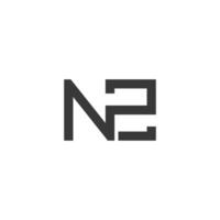 Initialen Briefe Logo zn, nz, z und n vektor