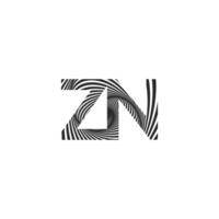 Initialen Briefe Logo zn, nz, z und n vektor