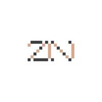 initialer brev logotyp zn, nz, z och n vektor