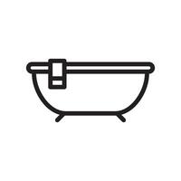 Badewanne-Symbol-Vektor-Design-Vorlage vektor