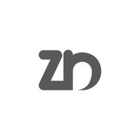 Initialen Briefe Logo zn, nz, z und n vektor