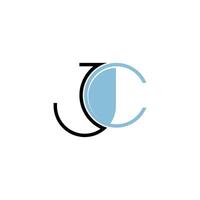 alfabetet bokstäver initialer monogram logotyp jc, cj, j och c vektor
