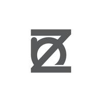 initialer brev logotyp zn, nz, z och n vektor