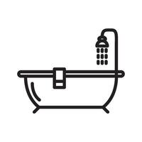 Badewanne-Symbol-Vektor-Design-Vorlage vektor