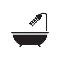 Badewanne-Symbol-Vektor-Design-Vorlage vektor