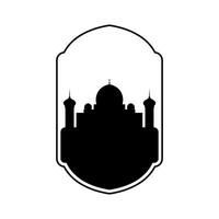 moské vektor ikon illustration design mall. kupol moské och Port be muslim religion minimalistisk logotyp design vektor ikon illustration mall. ramadan kareem, eid mubarak vektor illustration