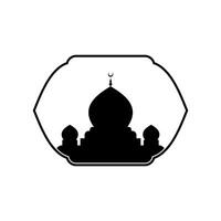 moské logotyp vecor illustration. muslim moské silhuett logotyp mall. ramadan kareem, eid mubarak vektor