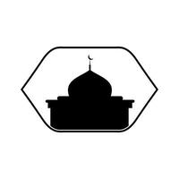 moské logotyp vecor illustration. muslim moské silhuett logotyp mall. ramadan kareem, eid mubarak vektor