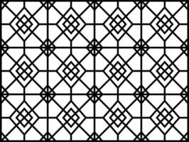 Arabisch geometrisch nahtlos Ornament Muster. einfarbig abstrakt Linie Textur im Arabisch Stil. dekorativ Jahrgang Gitter Hintergrund. abstrakt Ornament zum Stoff, Verpackung. vektor