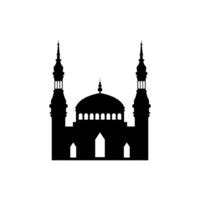 ramadan kareem silhuett av moskén. silhuett moské platt design vektor illustration isolerat på vit bakgrund. islamic moské byggnader, baner design, och Ramadhan bakgrund.
