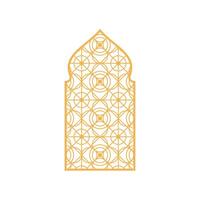 Arabisch Zier Fenster. islamisch Bogen, Arabisch Zier traditionell Muslim Vektor Illustration Design. dekorativ arabisch Fenster mit Arabeske Zier Muster, islamisch Tor indisch Tür.