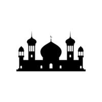 Ramadan kareem Silhouette von Moschee. Silhouette Moschee eben Design Vektor Illustration isoliert auf Weiß Hintergrund. islamisch Moschee Gebäude, Banner Design, und Ramadhan Hintergrund.