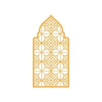 Arabisch Zier Fenster. islamisch Bogen, Arabisch Zier traditionell Muslim Vektor Illustration Design. dekorativ arabisch Fenster mit Arabeske Zier Muster, islamisch Tor indisch Tür.