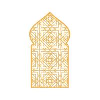 Arabisch Zier Fenster. islamisch Bogen, Arabisch Zier traditionell Muslim Vektor Illustration Design. dekorativ arabisch Fenster mit Arabeske Zier Muster, islamisch Tor indisch Tür.