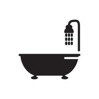 Badewanne-Symbol-Vektor-Design-Vorlage vektor