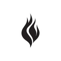 Feuer Symbol schwarz und rot Vektor Design Symbol von Leistung und Energie. eben Stil.