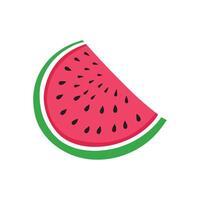 Wassermelone Essen Symbol Farbe isoliert Vektor auf Weiß Hintergrund.