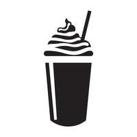 milkshake ikon symbol. vektor platt tecken design.