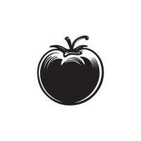 Tomate Symbol schwarz natürlich Essen Vektor Design Illustration.