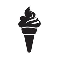 Eis Sahne Symbol kalt Essen isoliert Vektor auf Weiß Hintergrund.