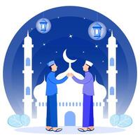 Illustration Vektor Grafik Karikatur Charakter von Ramadan