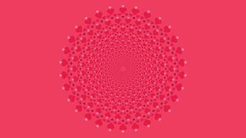 abstrakt hjärta form spridning rosa och röd kontrast bakgrund. vektor