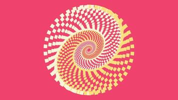 abstrakt Spiral- wellig Linie Dringlichkeit Wirbel runden Rosa Farbe Hintergrund. vektor