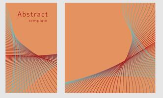 abstrakt bakgrund i trendig Färg 2024 aprikos krossa. vågig rader. vektor